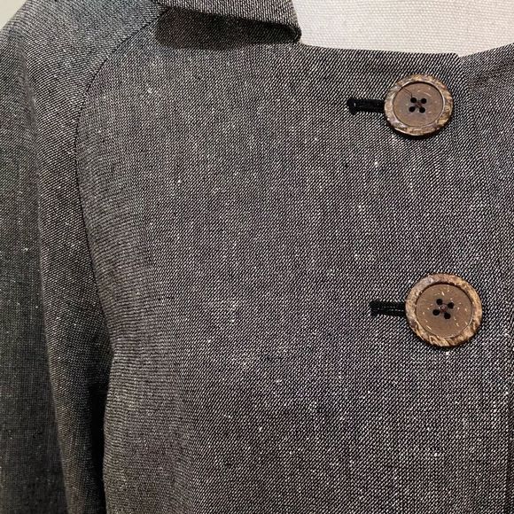 Coldwater creek metallic linen blend blazer jacket embellished cuffs size XL - Picture 6 of 12